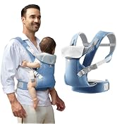 IULONEE Baby Carriers from Newborn with Detachable Bibs Ergonomic Portable Baby Front & Back Back...