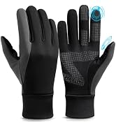 OZERO Winter Touchscreen Gloves for Men: Warm Running Gloves Windproof Water Resistant - Lightwei...