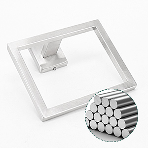 Square SUS304 Stainless Steel Bath Towel Ring for Bathroom Wall Mounte
