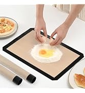 Luckyiren 2-Pack Silicone Baking Mats – Non-Stick Reusable Oven Liners for Half Sheet Pans (16.54...