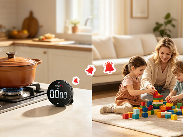 loud alarm digital timer for cooking and playing