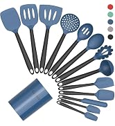 Coukre Silicone Kitchen Cooking Utensils Set with Holder – Heat-Resistant, Food-Grade Kitchen Too...
