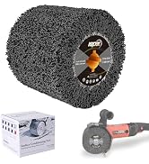 KQCXIK 4.5" x 4" Surface Conditioning Tool, 36 Grit Black Diamond Wire Drawing Wheel for Burnishi...