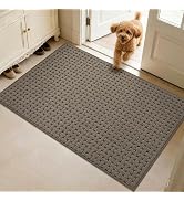FLOORHUG Door Mat Indoor Entrance 32x48, Non-Slip Washable Doormats Entry Way Mats, Dirt Trapper ...