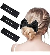 3 Pieces Deft Hair Bun Maker for Twister - Lazy Hair Curler Deft Bun Fashionable Colors Bow Maker...