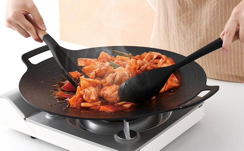 scoop spoonula heat resistant silocone cookingspoons serve spread gestura rice cookwares rubber