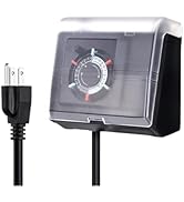 TAYMATIC Mechanical Pool Pump Timer Outlet, 15A 125V 1HP,NEMA 5-15R Plug-in Timer,24-Hour,Up to 3...