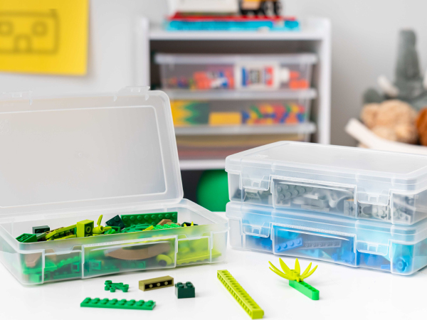 toys lego box storage container lids organizer clear supply plastic small kids
