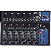 7 Channel Professional DJ Audio Mixer Sound Board Console Interface Digital USB MP3 Bluetooth Inp...