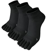 ss soxsense Cushion Running Toe Socks Athletic Five Finger Socks Ankle Toe Socks for Men and Wome...