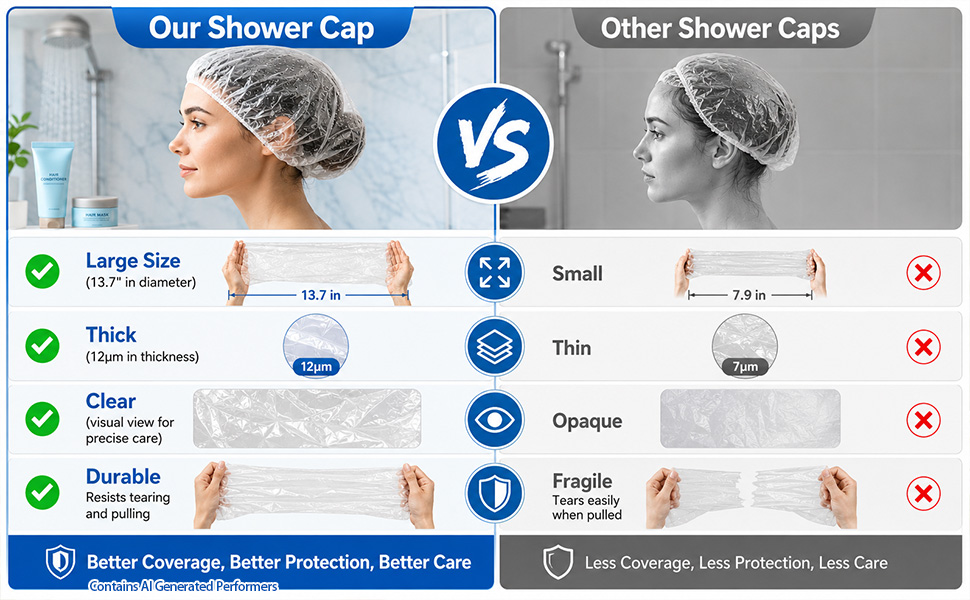 clear hair cap