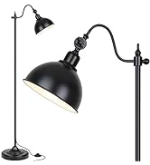 Mlambert Industrial Floor Lamp,63 Inch LED Standing Lamp Modern with 11W LED Bulb,Adjustable Meta...