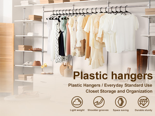 plastic clothes hangers 50 pack non slip coat hangers for closet clothes hangers