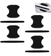 CouTunp Car Door Handle Scratch Protector, Reflective Auto Door Handle Bowl Sticker, Self-Adhesiv...
