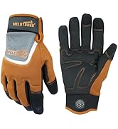 MELOTOUGH Work Gloves for Men Women,Mens Mechanic Work Glove for Garden,Yard,Warehouse,Touch Scre...