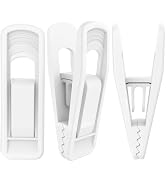 TOFIIGREM Hanger Clips for Velvet Hangers (White, 40 PCS), Non-Slip Plastic Clips Pant Skirt Hang...