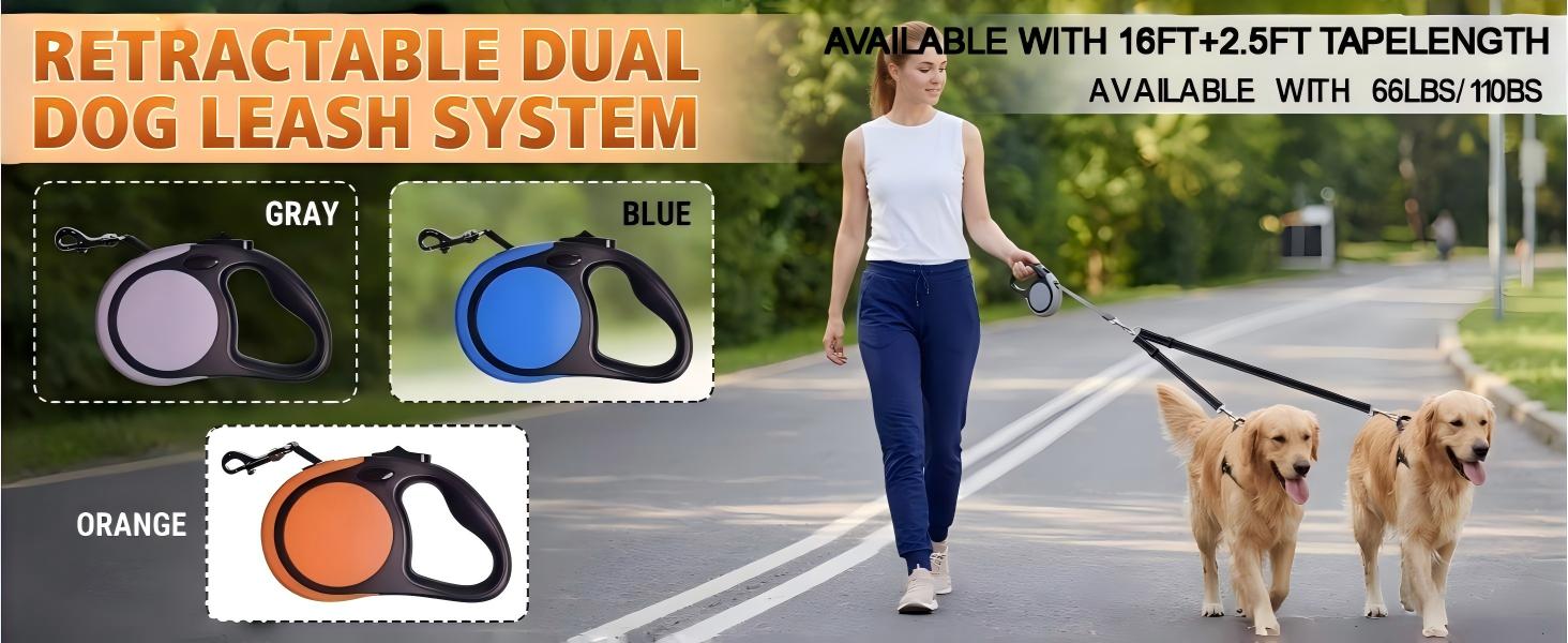 dual dog leash for large dogs