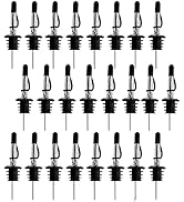 24PCS Liquor Pourers, BALTRE Stainless Steel Bottle Pourers, with Siamese Rubber Dust Caps Pourer...