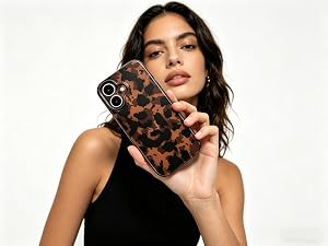 cute iPhone 16 case amber leopard
