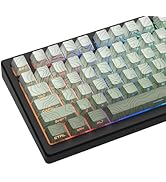 Womier PBT Keycaps, Custom White Japanese Keyboard Keycaps 60 65 75 100 Percent, Shine Through Ch...