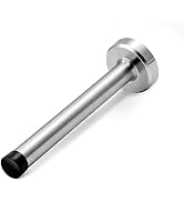 Door Stopper, 5 Inch Long Door Stop, Wall Mount, Brushed Nickel Heavy Duty Solid Rigid Doorstops ...
