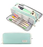 iSuperb 3 Compartments Pencil Case Pouch Big Capacity Pencil Holder Oxford Stationery Storage Cos...