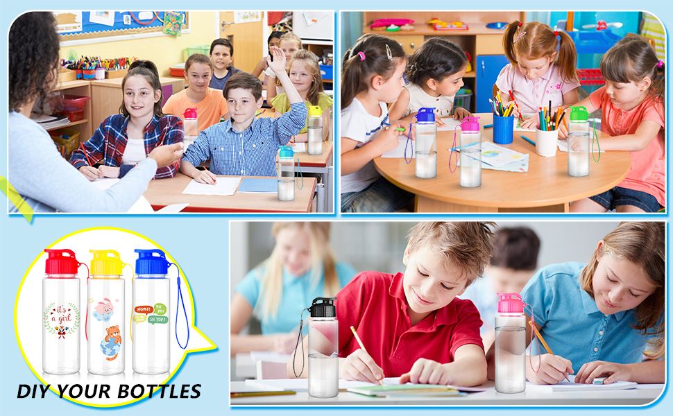 Use them as travel water bottle, bike water bottle, classroom & office water bottle and so on
