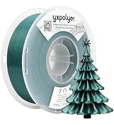 YXPOLYER PLA Filament Premium 2-Color Silk PLA 3D Printer Filament 1.75mm 1kg, Dual Color Black a...