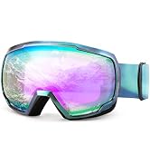 FEISEDY Goggles OTG - Over Glasses Motorcycle/Ski/Snowmobile Goggles for Men Women & Youth - 100%...