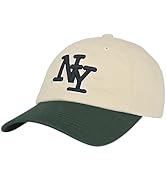 NY 3D Embroidered Cotton Dad Hat – New York Baseball Cap, Adjustable Metal Buckle Strap, Unstruct...
