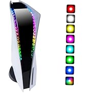eXtremeRate RGB LED Light Strip for ps5 Console Disc/Digital Edition, 7 Colors 29 Effects DIY Dec...