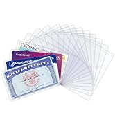 16 PCS Social Security Card Protector Sleeves,31 Mil Soft Clean Waterproof SSN/New Medicare/Credi...