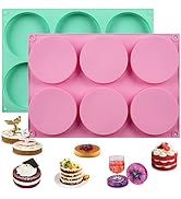 HUAKENER 2 Pcs Silicone Muffin Top Pans for Baking, 4 Inch Non-Stick Round Baking Molds for Mini ...