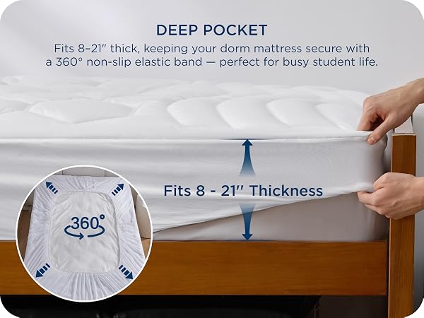 twin xl mattress pad