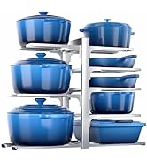 ORDORA 8-Tier Pots and Pans Organizer under Cabinet, Kitchen Cabinet Organizers and Storage, Heav...