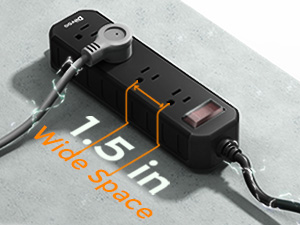 25 foot surge protector power strip