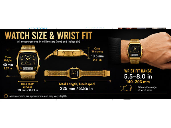 FANMIS Men's Watches Multifunction Square Dual Display Sport Watch for Men
