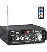 Facmogu 298A Max 300Wx2 Wireless Bluetooth 5.0 Stereo Audio Amplifier, RMS 40Wx2 Power Amp 2 Chan...