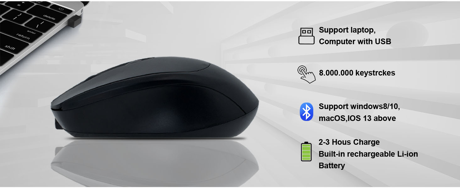 ?The mouse has a rechargeable battery and a charging cable. There is no need to change batteries.