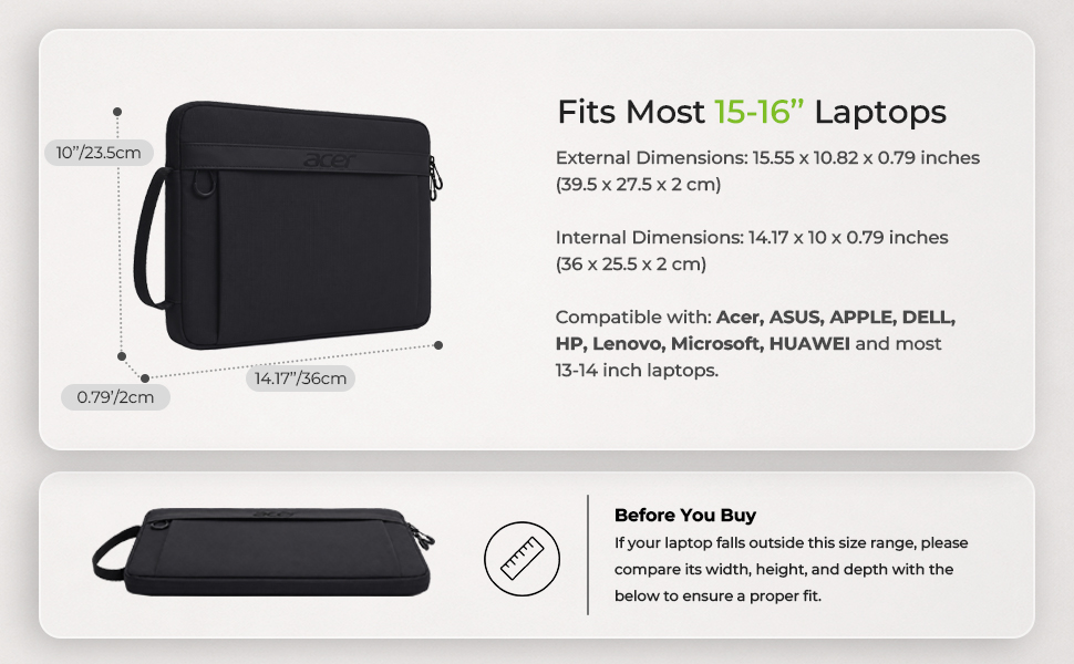 15.6inch laptop sleeve