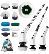 Swyprrix Electric Bathroom Cleaning Brush, Cordless Spin Scrubber Full Body Waterproof IPX7 (Exte...
