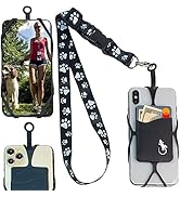 Silicone Phone Holder with Card Pocket, Universal Smartphone Lanyard Strap & Detachable Clip by G...