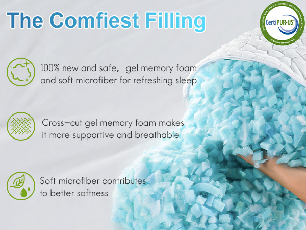 premium gel memory foam pillows