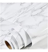 Marble Peel and Stick Wallpaper Kitchen Countertop & Cabinets Contact Paper | 17.7 inch x 78.7 in...