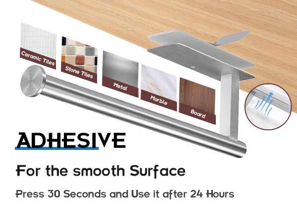 adhesive paper towel holder