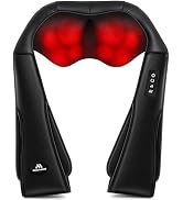 Christmas Neck Massager for Pain Relief Deep Tissue with Heat - Shiatsu Back and Shoulder Massage...