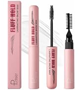 Clear Brow Gel 2 Pack, Dual-Ended Eyebrow Gel Kit with Brush | Comb & Sculpting Brush, Flake-Free...