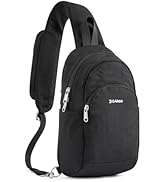 G4Free Crossbody Bag for Women Casual Sling Backpack Fashionable Shoulder Chest Packs Black