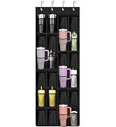 Tumbler Organizer,Water Bottle Organizer 24 Holders Over The Door Water Bottle Storage Rack Stanl...