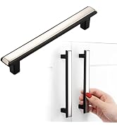 BEROSSA 5 Inch Screw Spacing, Nickel & Black 2-Tone Cabinet Pulls, Kitchen Furniture Handles, Pac...